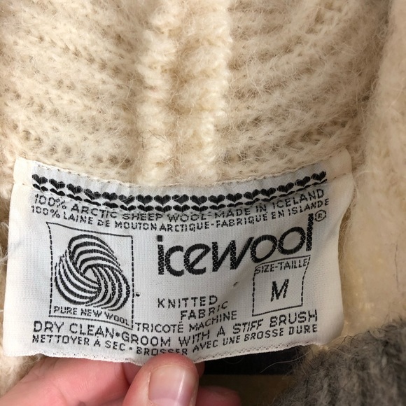 Icewool Vintage 100% Arctic Sheep Wool Poncho Med - Picture 4 of 8